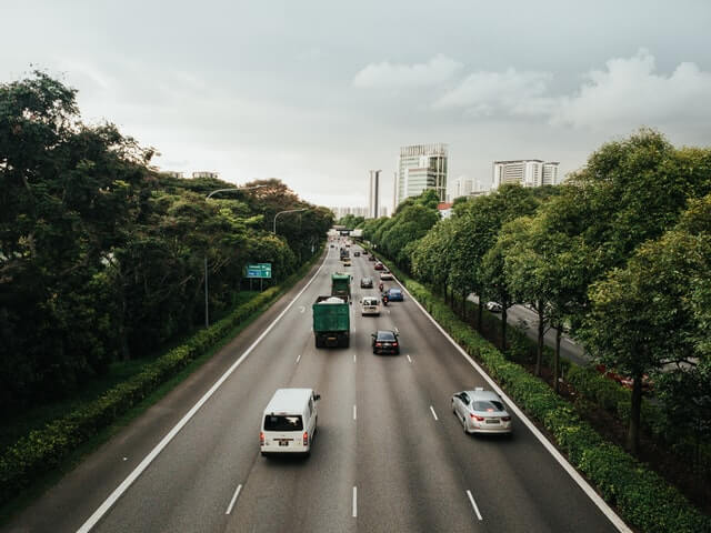 vehicles on motorway