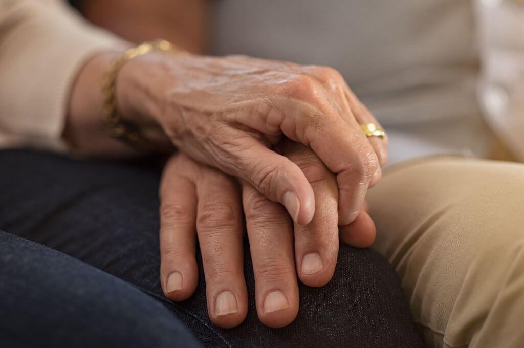 couple holding hands