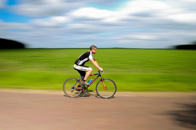 man cycling