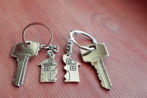 Two keys with splitted key ring