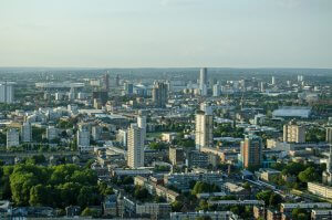 East London aerial view