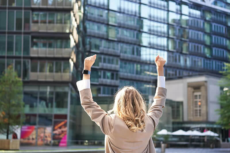 lady with hands in the air