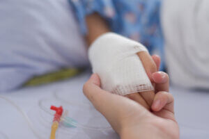 child in hospital